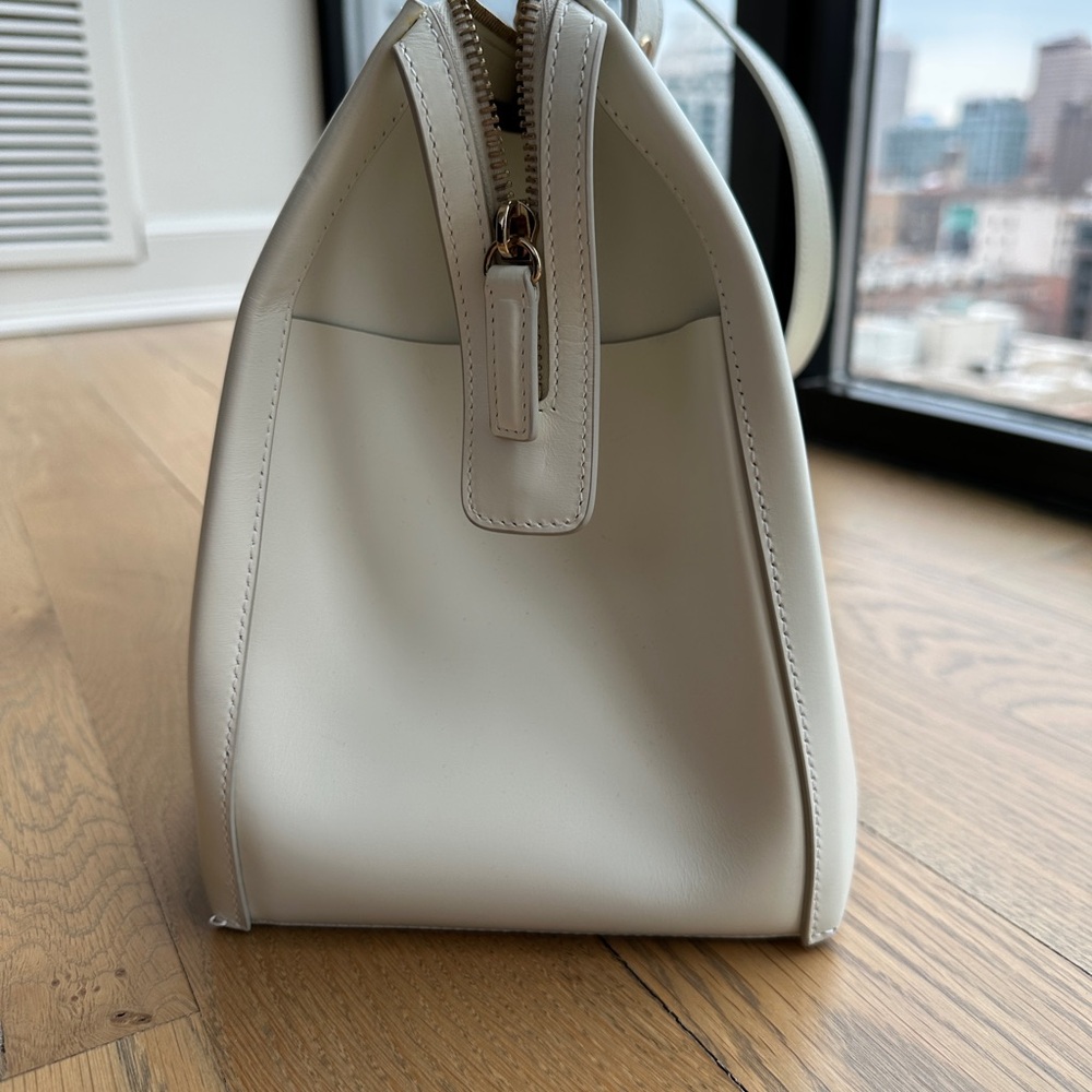 Jill sander white ostrich  Leather Tote Bag used once - Picture 2 of 6